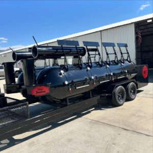 🔥 Double 1000-Gallon Smoker with Insulated Firebox & Santa Maria Grill