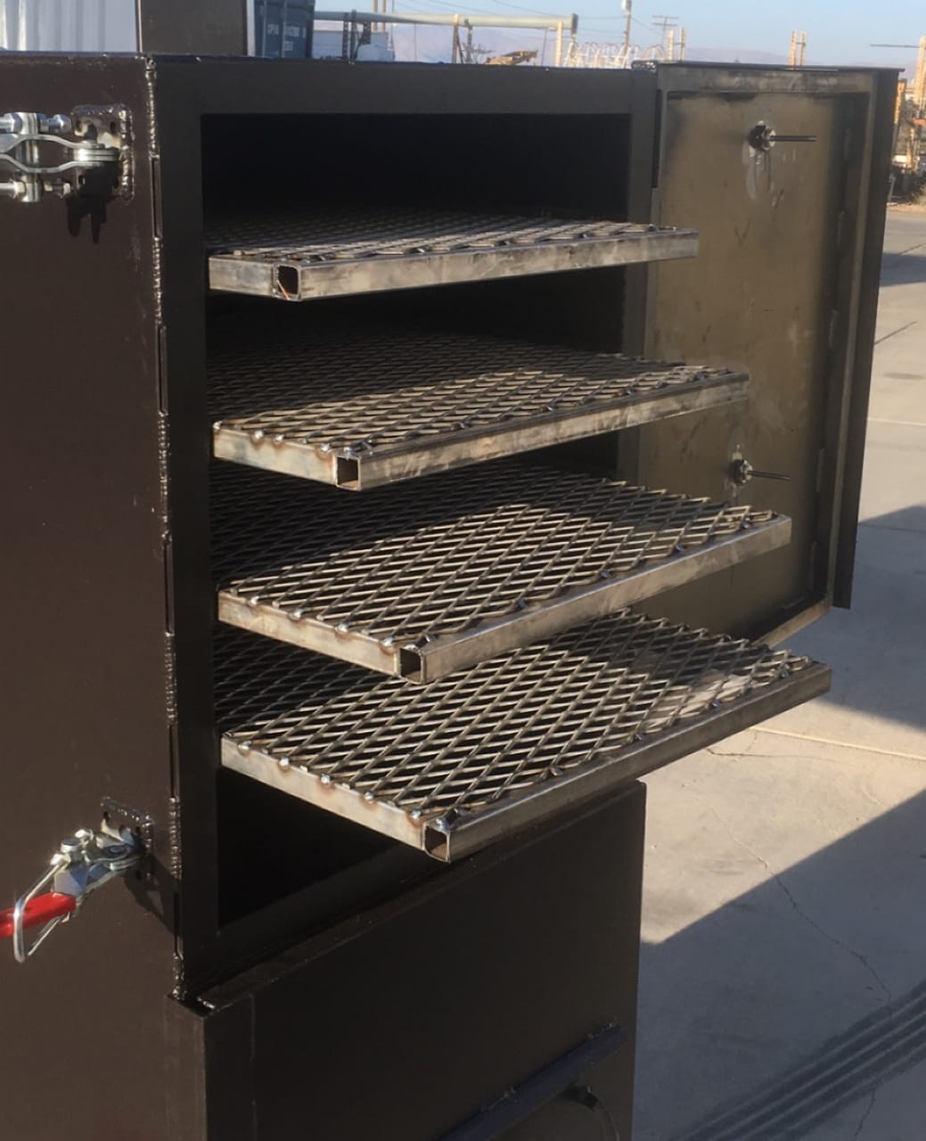 🔥 Black 150-Gallon Offset Smoker with Insulated Firebox & Warmer Box - Image 5