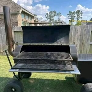🔥 24" × 60" Custom Offset Smoker with 24" Insulated Firebox — Cart Style